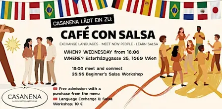 CAFÉ CON SALSA - Language exchange + Salsa Lesson