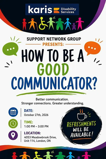 Karis Support Networking Meeting: London, Oxford, Elgin, Lambton