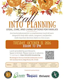 Fall Into Planning: Legal, Care, and Living Options for Families.