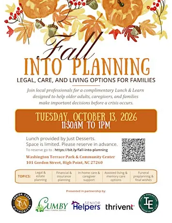 Fall Into Planning:  Legal, Care, and Living Options for Families.