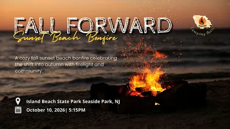 Fall Forward Sunset Beach Bonfire