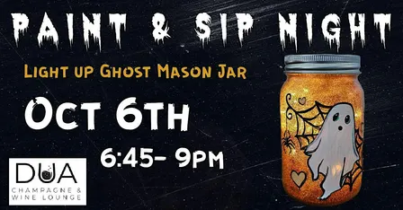 Light up Glitter Mason Jar Paint Night
