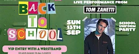 Back to School Party & Tom Zanetti LIVE!