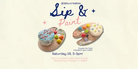 09/19 Sip & Paint: Cake Painting Experience