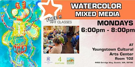 Watercolor Mixed-Media Art Classes (Free! Donations Encouraged)