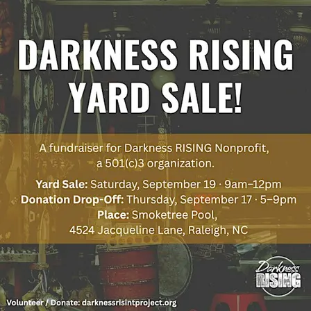 Darkness RISING Yard Sale!