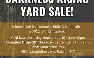 Darkness RISING Yard Sale!
