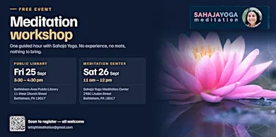 Free Meditation Workshop for Inner Peace and Balance : Bethlehem Library