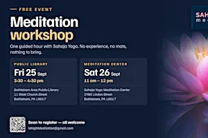 Free Meditation Workshop for Inner Peace and Balance : Bethlehem Library