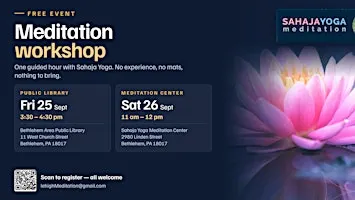 Free Meditation Workshop for Inner Peace and Balance : Bethlehem Library