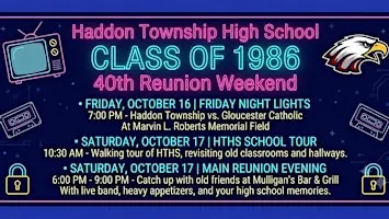 Class of 1986 Haddon Township 40th Class Reunion