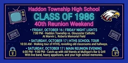 Class of 1986 Haddon Township 40th Class Reunion