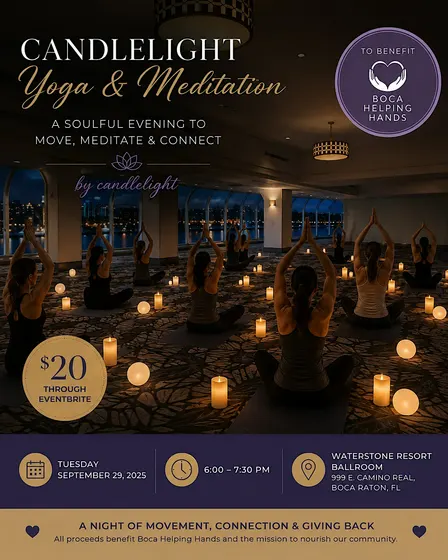 Candlelight Yoga & Meditation to benefit Boca Helping Hands