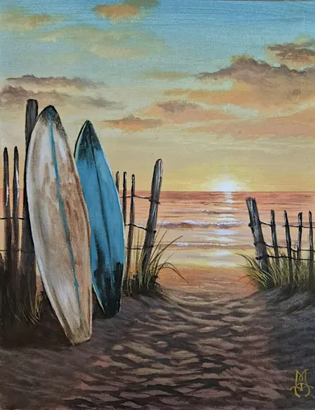 Sunset Surf Acrylic Painting with Marco Aguilar