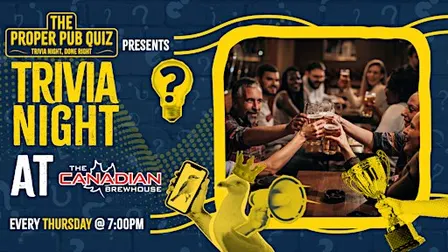 The Proper Pub Quiz at The Canadian Brewhouse | Trivia Night