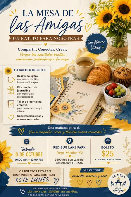 La Mesa de Las Amigas: Brunch y Journaling