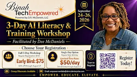 3-Day AI Literacy & Training Workshop (9/24-9/26) In-Person & Virtual