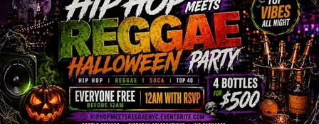 Hip Hop Meets Reggae Halloween party in queens  (Big Room Saturdays)