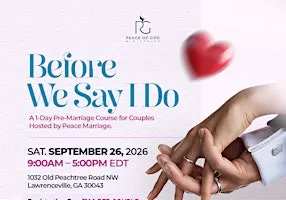 Before we Say I do: 1-day Pre-marriage Course