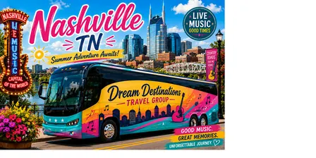 Summer Escape to Nashville, TN - June 22-25, 2028 (VA/NC Departure)