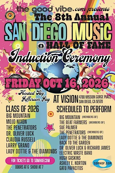 San Diego Music Hall of Fame 8th Annual Induction Ceremony