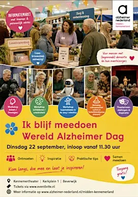 Kom naar en geniet op Wereld Alzheimer Dag in Midden Kennemerland 22 sept.