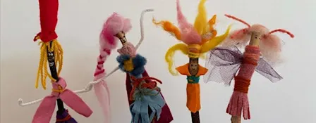 Autumn faerie puppet crafting