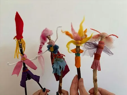 Autumn faerie puppet crafting