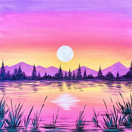 Sip & Paint at Porto Lounge Fishponds, Bristol - "Twilight Waters"