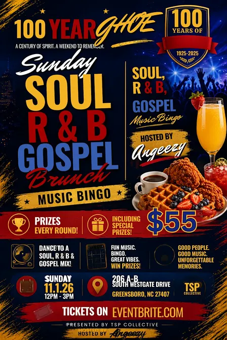 SOUL R&B AND GOSPEL BRUNCH MUSIC BINGO