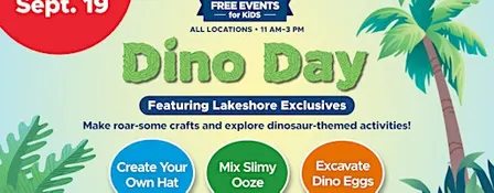 Free Kids Event: Dino Day Featuring Lakeshore Exclusives (OKC)