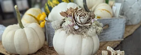 Pumpkins & Wood Flowers Fall Workshop