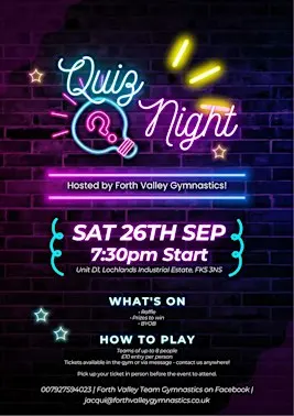 Forth Valley Gymnastics' Quiz Night