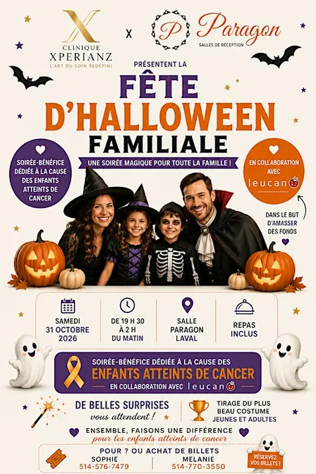 Halloween familial avec Leucan : Soirée magique pour une cause qui compte!