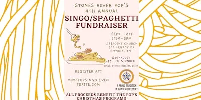 2026 Stones River FOP Spaghetti/Singo Fundraiser