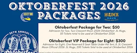Oktoberfest Packages 2026 - Crescent Moon