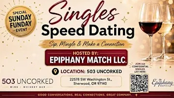 Singles Sunday Funday in Sherwood! 3 Age Groups, Free Drink & Headshot Pic