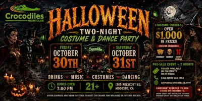 Halloween Costume and Dance Party at Crocodiles Nightclub!