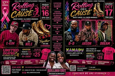 17th Annual Rolling For A Cause Breast CancerAll Cancer Awareness Sk8 Event