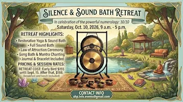 10/10 SILENCE & SOUND BATH RETREAT: Restorative Day of Sound & Self Love