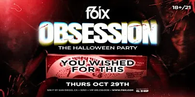 Obsession Halloween Party 18+/21+