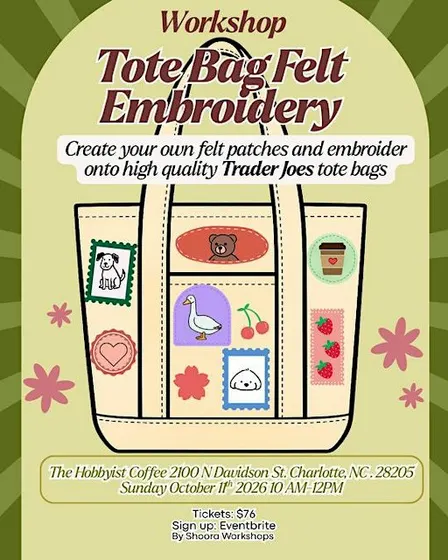 Tote Bag Felt Embroidery