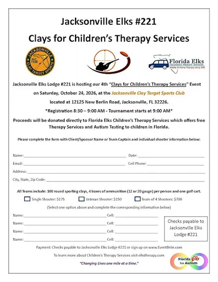Clays for Children's Therapy Services Fundraiser
