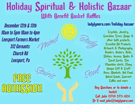 Holiday Spiritual & Holistic Bazaar with Benefit Basket Raffle