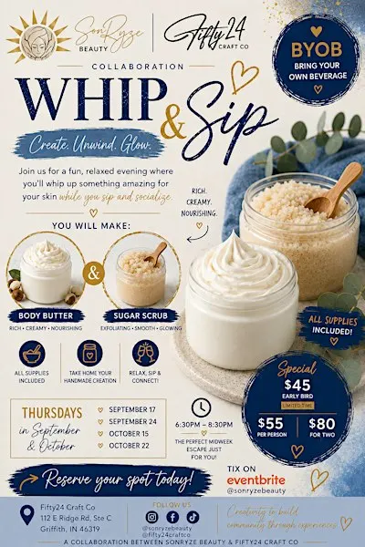 Whip & Sip Thursdays: Body Butter and Sugar Scrub Edition