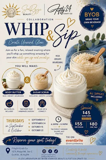 Whip & Sip Thursdays: Body Butter and Sugar Scrub Edition