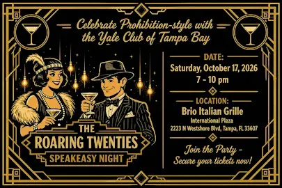 Yale Club Tampa Bay Roaring 20s Speakeasy Night