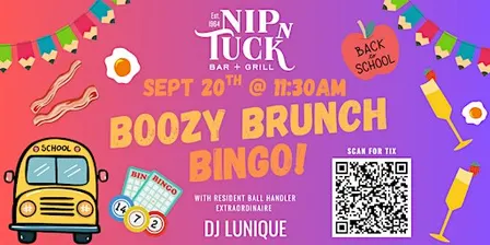 Boozy Brunch Bingo - Back To School Theme!