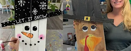 Turkey/Snowman: Glen Burnie, Henny Macks  with Artist Katie Detrich!