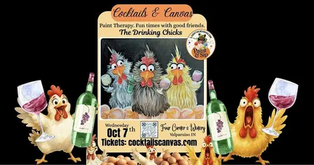 "The Drinking Chicks" Cocktails & Canvas FUN Paint and Sip Social Art Event
